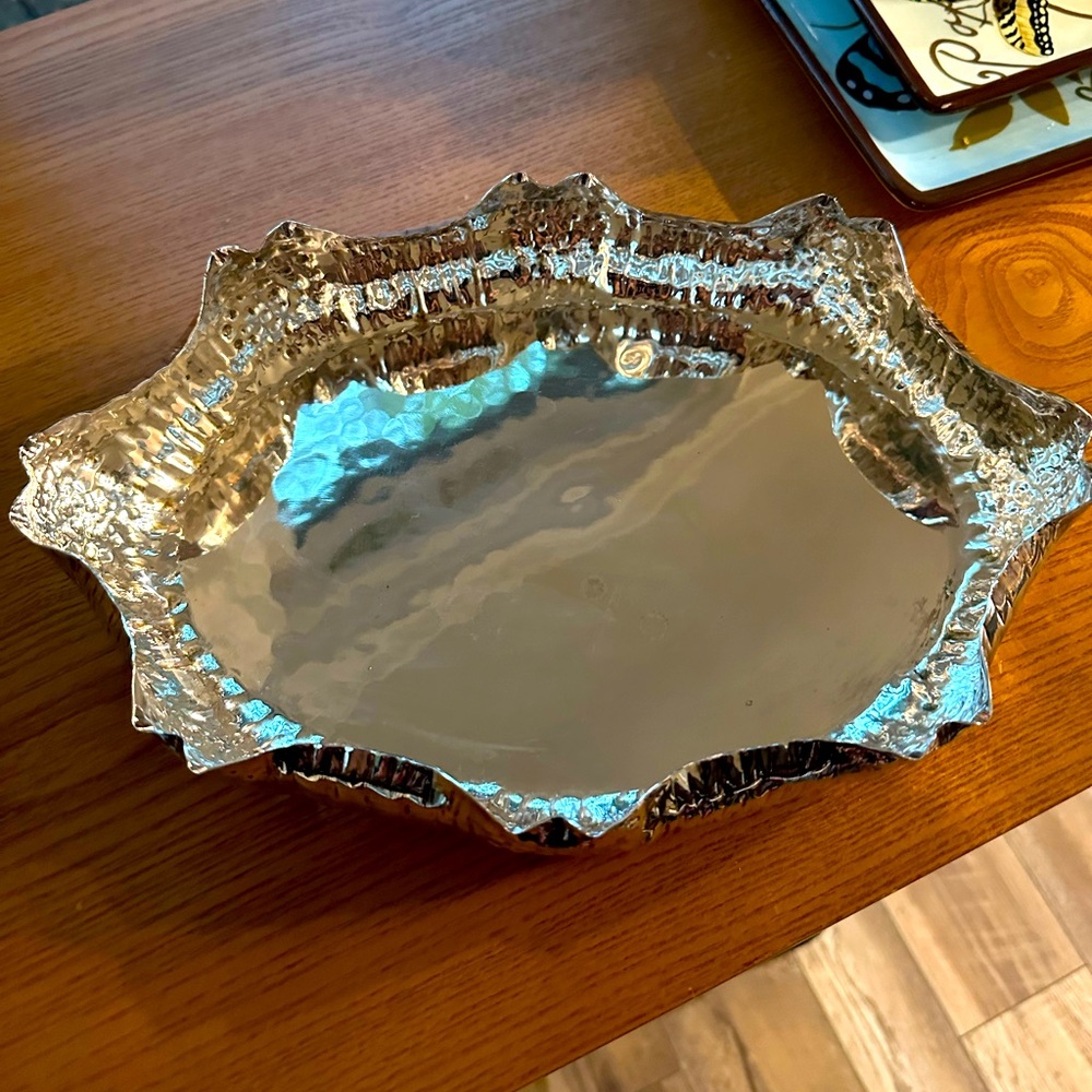 GB Sport 12” Silver Plated Serving Tray VGUC
